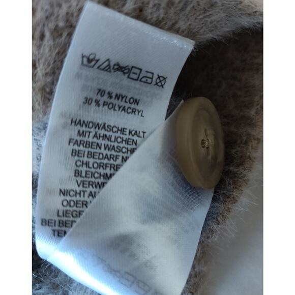 William Rast Cropped Cardigan Sweater XS Argyle Furry Fuzzy Preppy School Girl - Picture 12 of 16